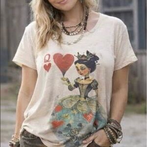 Jaded Gypsy Moon Dance Queen Of Hearts Tee NWT SIZE L/XL SOLD OUT ! GRAB IT !